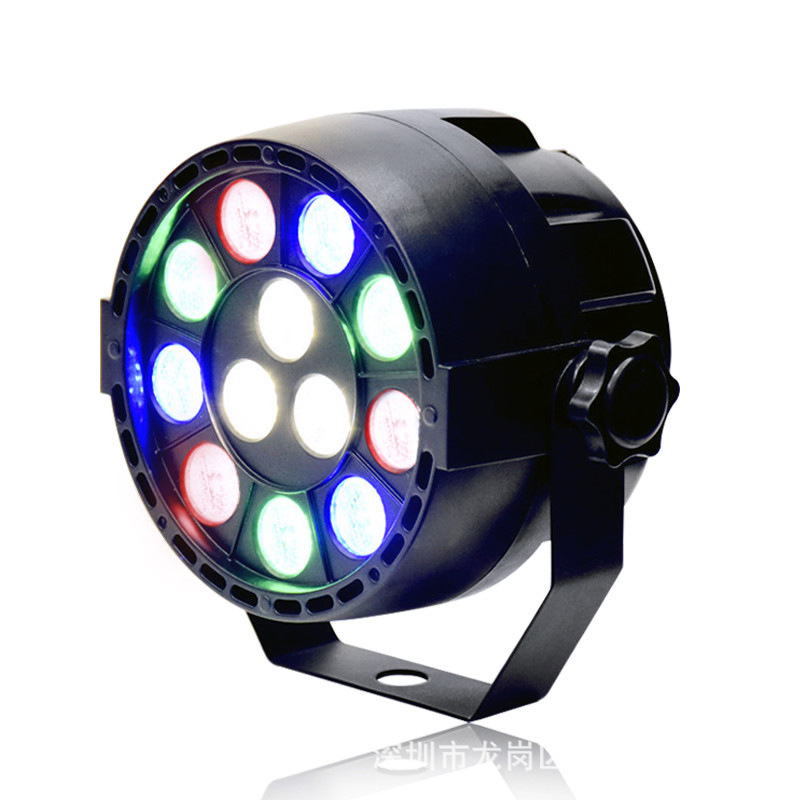 Stage lighting pai lamp 12 LED voice control full color dyeing light DISCO spotlight background floodlight KTV