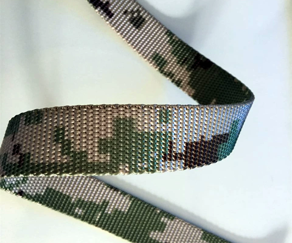 Камуфляжный пояс Лента из полиэстера и хлопка Нейлоновый ремень Мужская лента Цифровая печать Термотрансферная лента