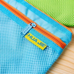 華傑廠家直銷批發（多規格）柔軟雙層絲網彩色拉鏈袋辦公用品