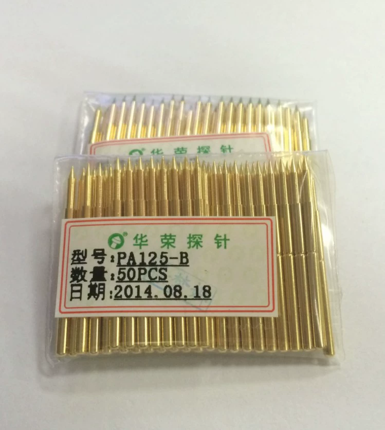 华荣探针 2.4 Test ejector pin Conductive spring pin P125-B PA125-B1 gold-plated pointed pin