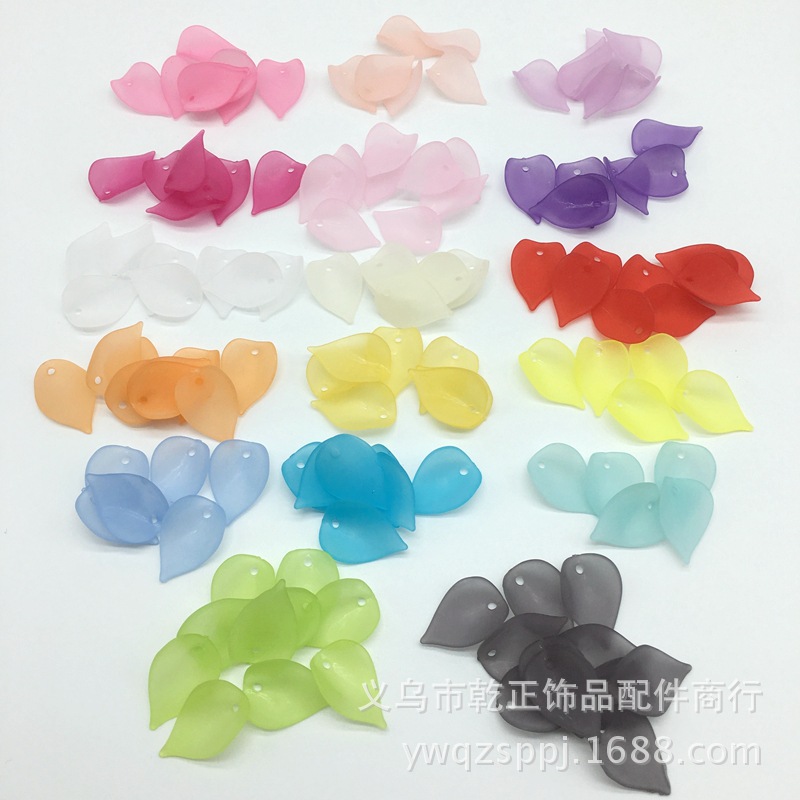 Handmade hair accessory material: acrylic matte flower petal hairpin headwear accessory, ancient-style walking bun headwear accessory detail image 8