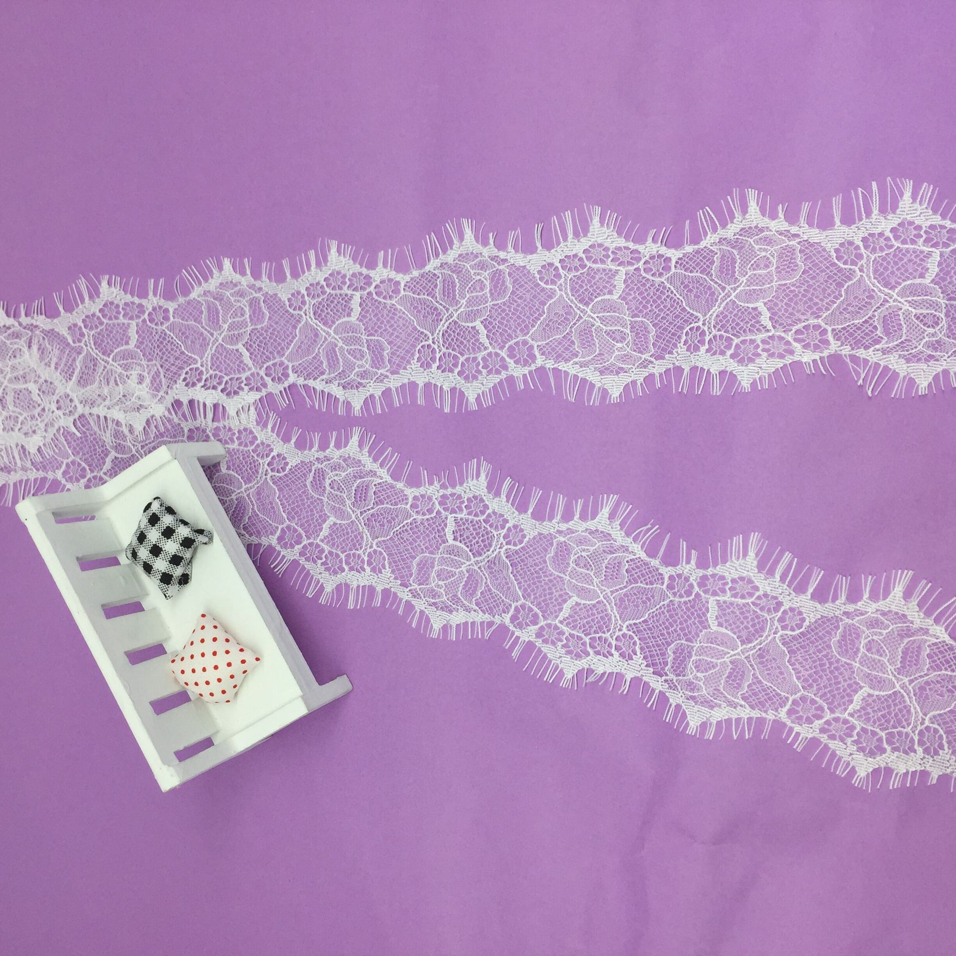 睫毛蕾丝花边 蕾丝花边 服装辅料 厂家供应无弹花边批发