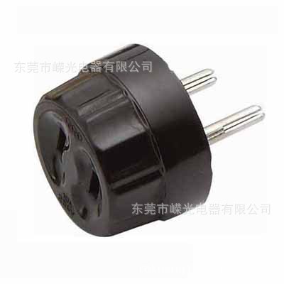 WJ-8031 电木欧转美插头 1 250V 圆扁脚嵘光插头工业转接头