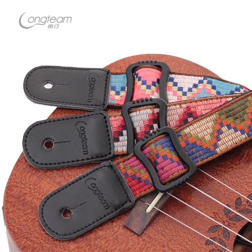 Bohemian style ukulele leather strap Ethnic style ukulele ukulele tail spike shoulder strap