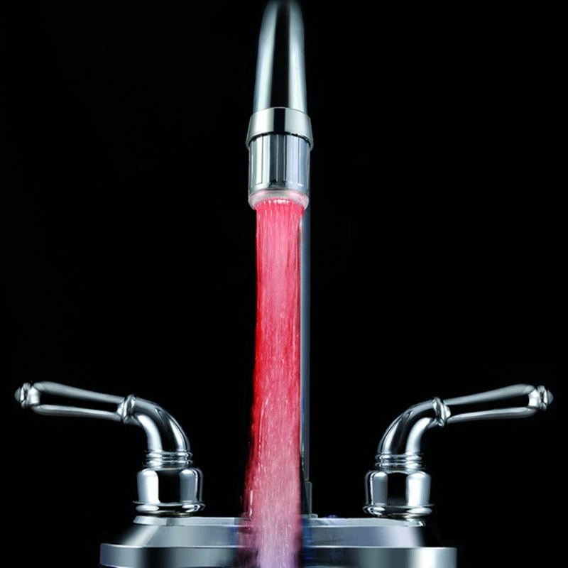 Светильник-смеситель LED Faucet Light (M24×1) — ABS, автономный, режимы цвета/температуры, размеры 35×24 мм