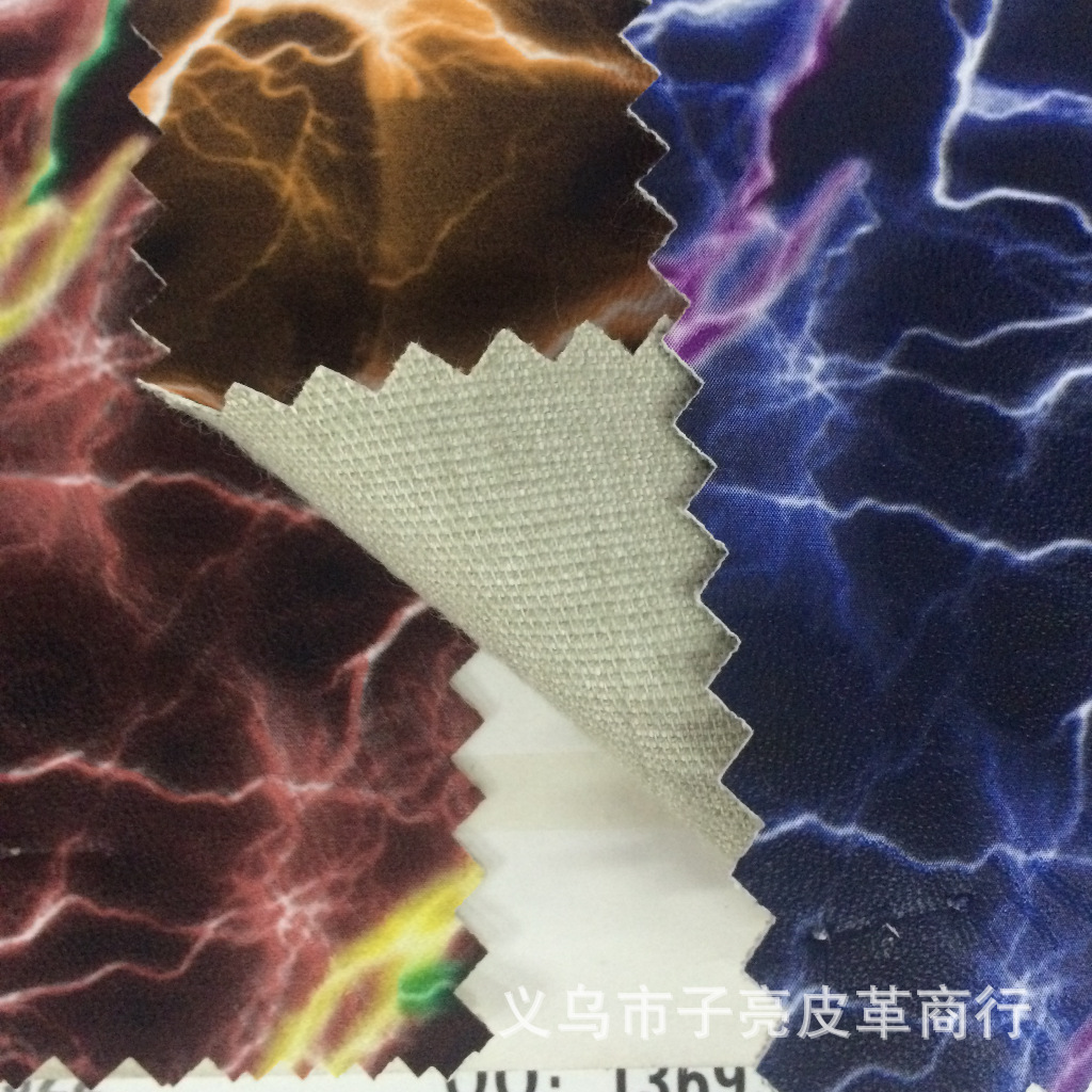 闪电纹服装革