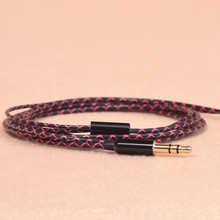 DIY耳机线材配件 金属插头花纹线重低音立体声蟒蛇皮半成品线材