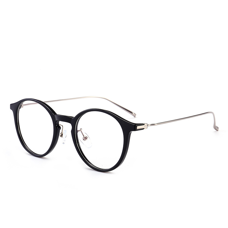 Gafas ligeras Marco de las mujeres de estilo coreano de moda simple gafas retro marco cara redonda marco completo miopía gafas marco 70033 image 3
