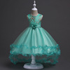 summer and European children dress embroidered dress Princess Dress trailing Dress Girl Wedding skirt spot