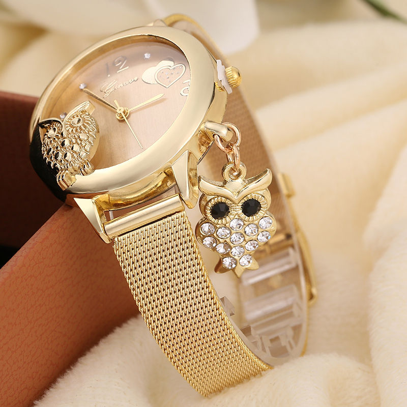 Casual Cute Owl Buckle Quartz Women's Watches display picture 3