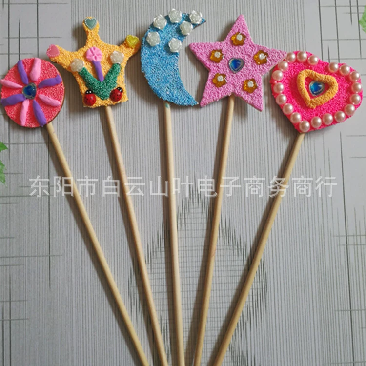 Детская снежинка ручной работы DIY грязь жемчужная грязь Сверхлегкая глина для изготовления деревянной волшебной палочки Bai Bah