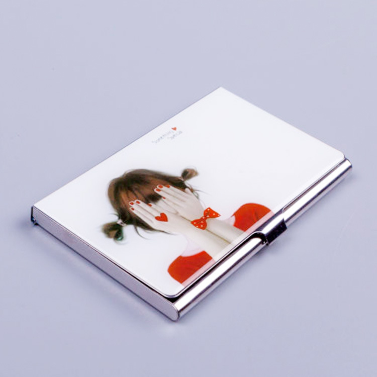 商务礼品精美不锈钢水晶滴胶名片盒名片夹女士男士通用厂家供应