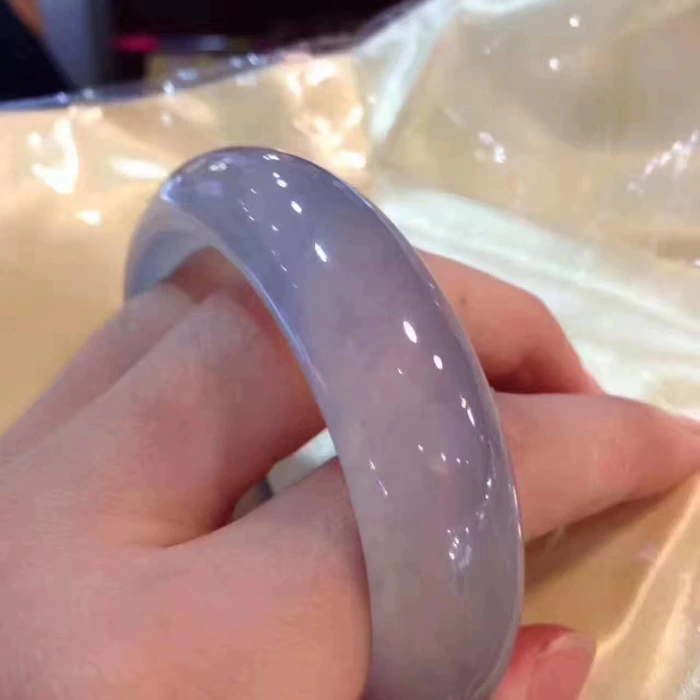 Ice purple thick square jade jade bracelet