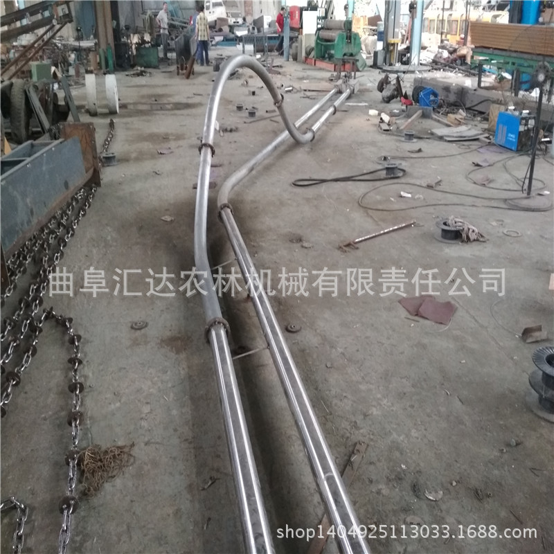 管链机输送机阻力大 螺旋式输送机价格 多点下料管链输送机