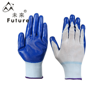 Nitrile Labor insurance Protective gloves wear-resisting thickening waterproof Labor Cut-resistant gloves factory wholesale