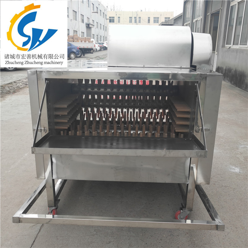 全自动鸭子脱毛机厂家 杀鸭用全自动打毛机 不锈钢七辊脱毛机设备