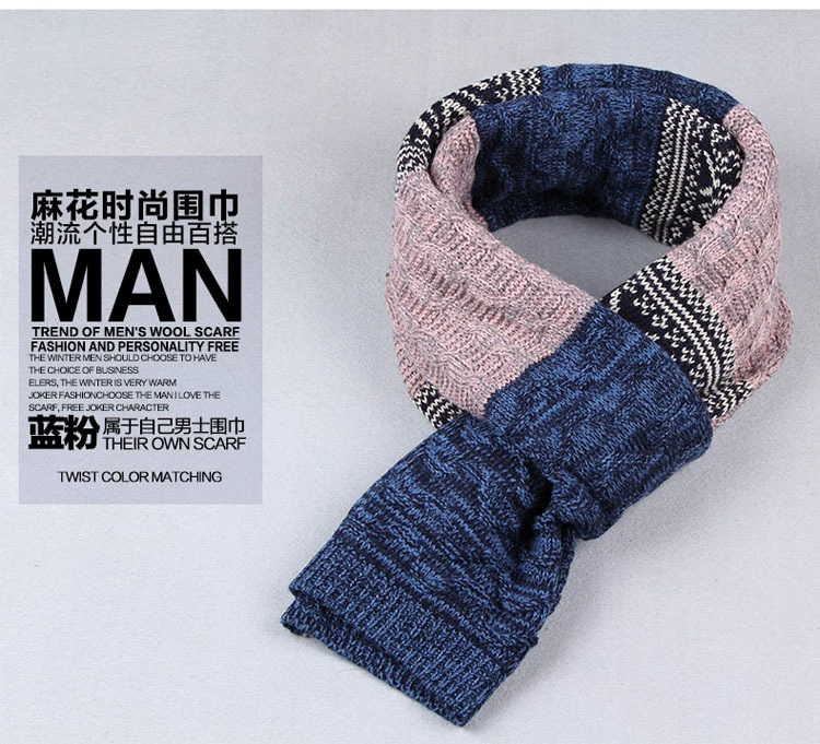 head wraps for men Fashion The Man Colorful Skull Scarves Warm Photography Props Winter Knitted Wool Striped Scarves knitted men's scarves