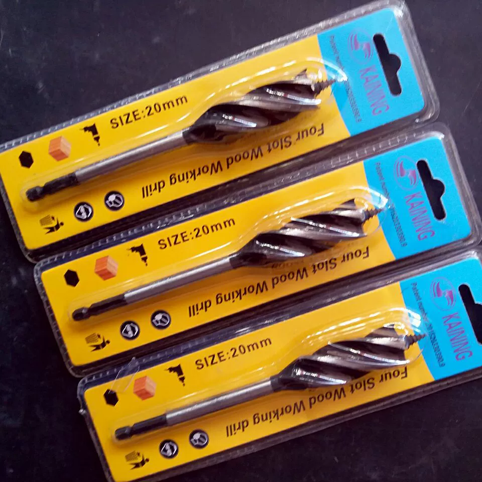 Деревообрабатывающее Сверло по дереву Дверной замок открывалка для отверстий развертка спиральное сверло с четырьмя пазами четырехлопастное деревообрабатывающее сверло