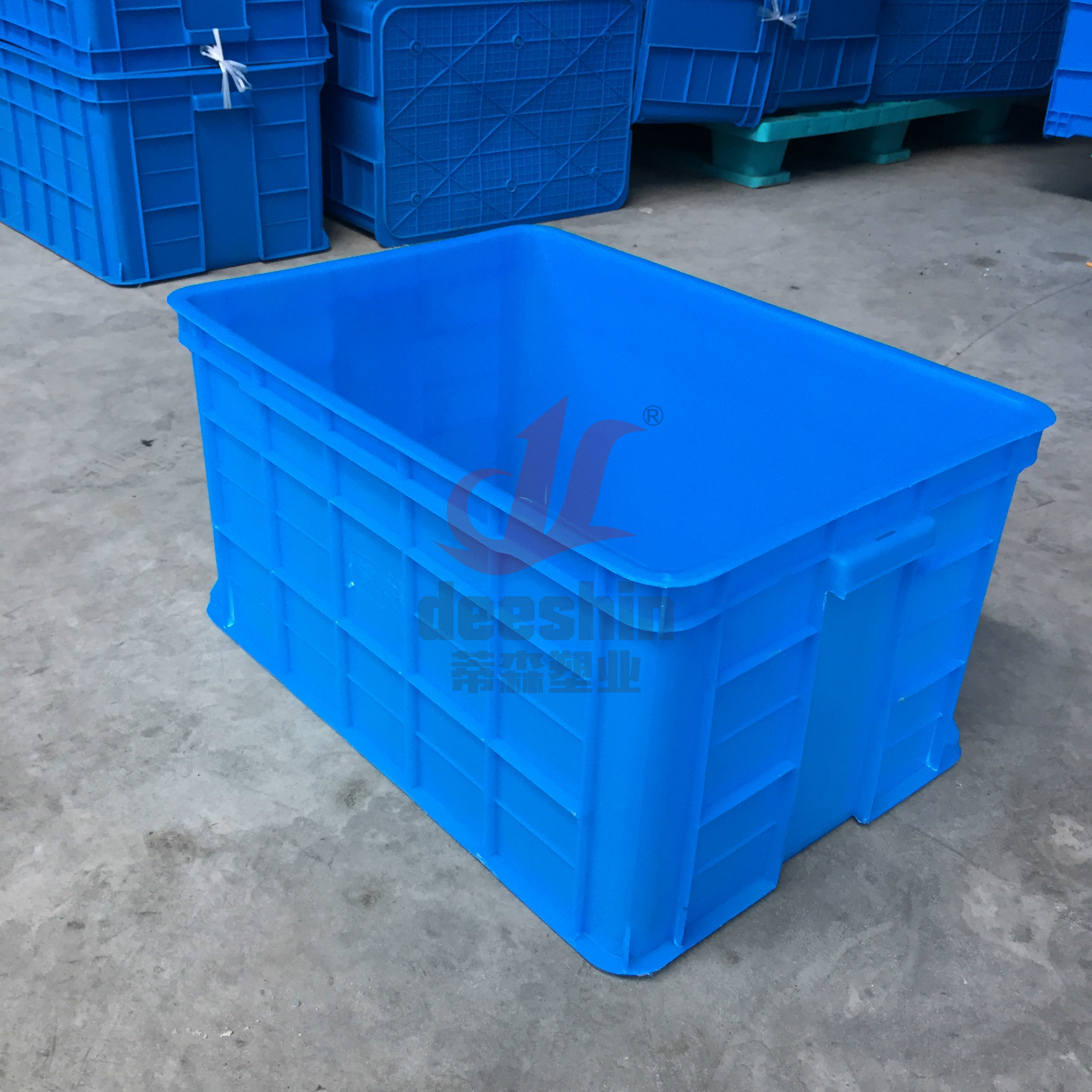 610-300塑料箱 575*390*300塑胶框 610*430*360物料中转箱