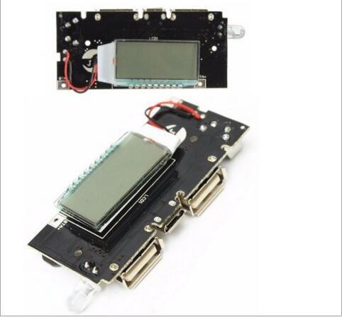 双USB 18650电池充电板 5V 移动电源模块 升压模块 带显示 充电板