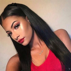 Female African Cross-Border Wig, European and American Fashion, Center Parted Bangs, Long Straight Synthetic Hair Wig, Manufacturer Wholesale