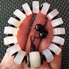 厂家批发玉龙坊玛瑙白玉髓隔珠配藏式菩提根三通佛头文玩男女