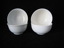 广西北流4.5寸高白日用陶瓷饭碗 陶瓷碗 直口碗 罗汉碗 汤碗 饭碗