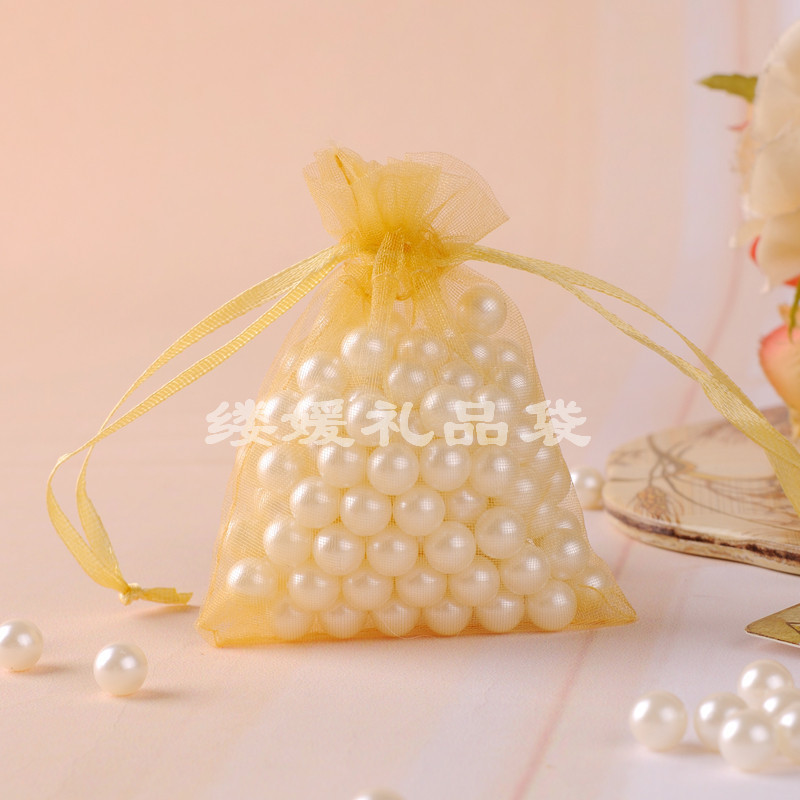 Bolsas de organza con cordón, ideales para regalos, dulces o fragancias, con logotipo personalizado