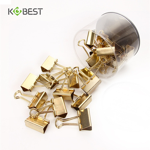 Kangbai golden clip large long tail clip test paper clip small swallowtail clip file bill clip office stationery