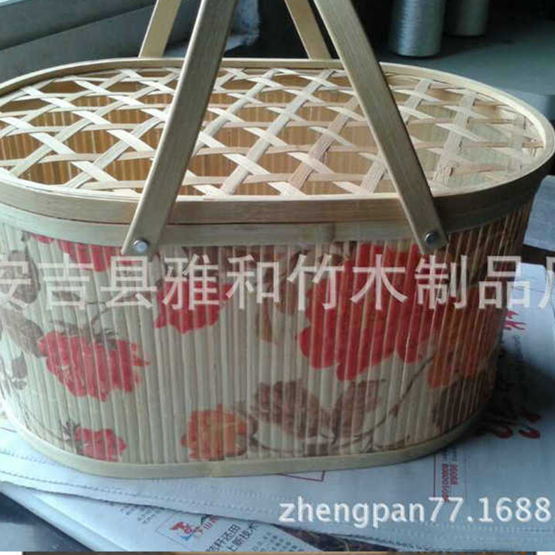 可降解鸡蛋竹篮.礼品篮。粽子篮.月饼篮.竹包装