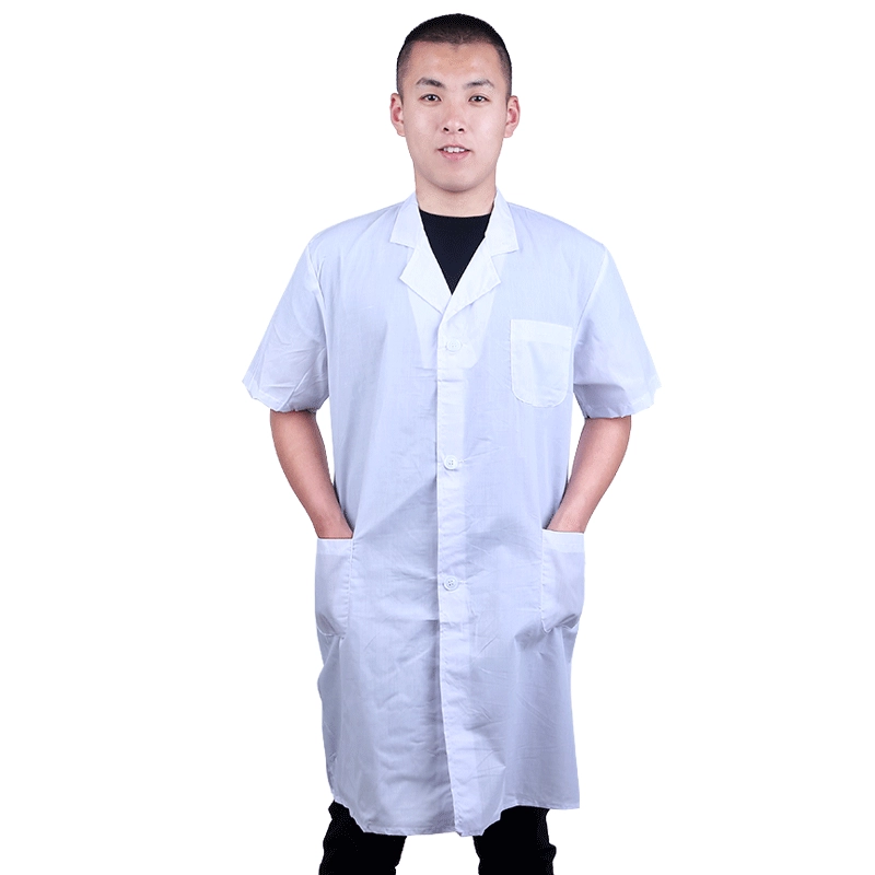 Прямые продажи с фабрики, оптовая продажа, синяя одежда для защиты труда, белое пальто с короткими рукавами и половиной рукавов, пальто орхидеи, медицинская рабочая униформа