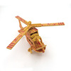 Wooden three dimensional brainteaser, toy for leisure, realistic helicopter, airplane, handmade, wholesale