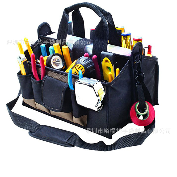 厂家生产加厚耐磨牛津布五金电工包 电工维修多功能便携工具包