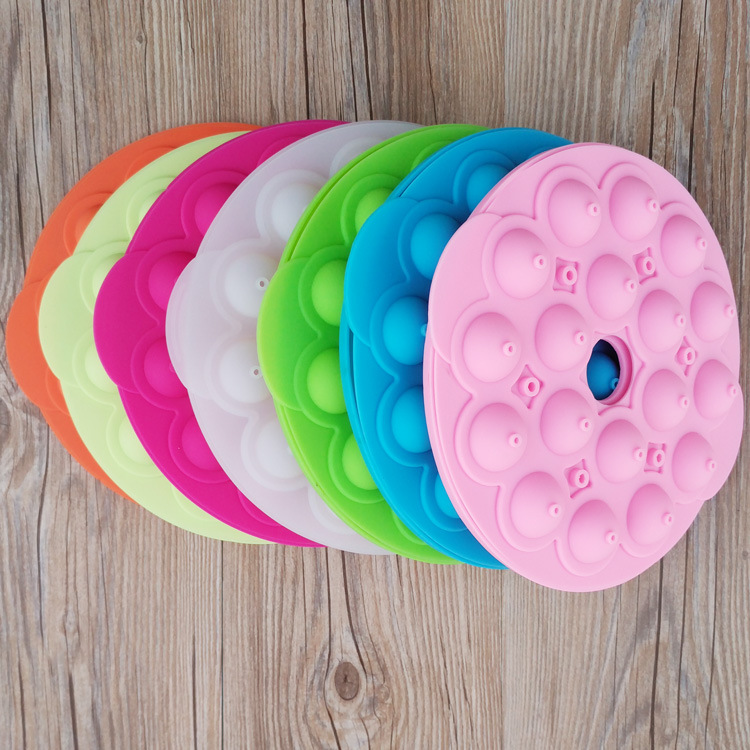 厂家批发新品小号18连硅胶星空棒棒糖蛋糕模具 烘焙工具厨房用品|ms