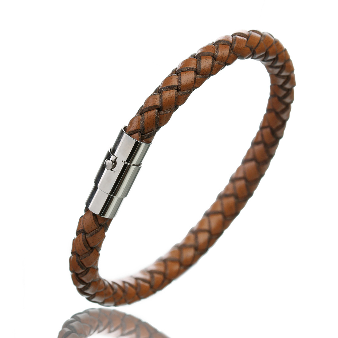 Men's Leather Braided Bracelet