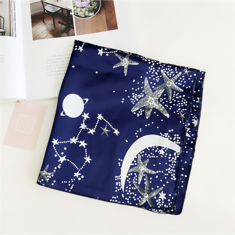 60g Weight Silk Scarf Classification Daily Occasion Satin Material Stripe, Polka Dots, Chains Print Pattern Summer Season Women's Gender Simple Style Style Women's Simple Style Stripe Polka Dots Chains Print Satin Silk Scarf 24