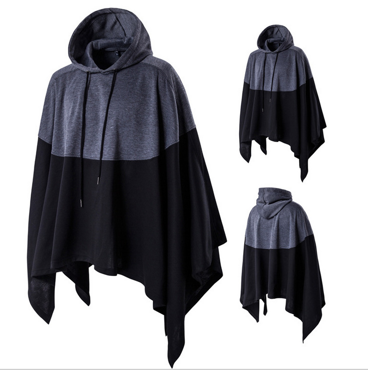 Express eBay men's Cape Hooded Sweater autumn new men's Cape large casual coat