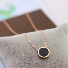 韩版新款时尚气质钛钢项链女 日韩短款个性百搭锁骨链吊坠批发