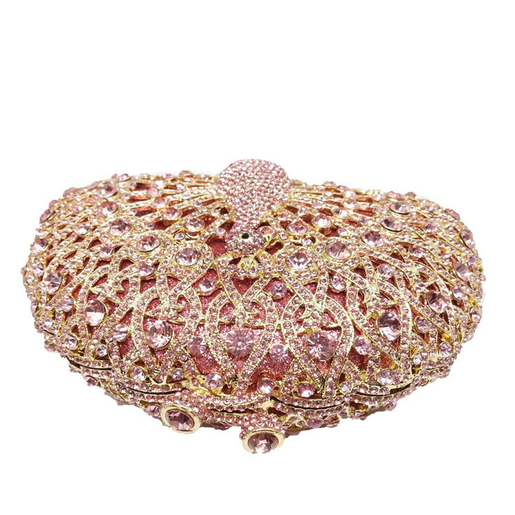 Fashion Women's Bag New Metal Peacock Dinner Bag Rhinestone Clutch Bag Ladies Evening Bag display picture 11