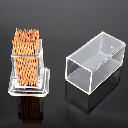 Manufacturer wholesale acrylic toothpick box square round transparent toothpick jar hotel restaurant supplies