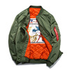 Cross boundary for European and American tide brand pure color Air Force pilots jacket men and cotton thickened lovers’
