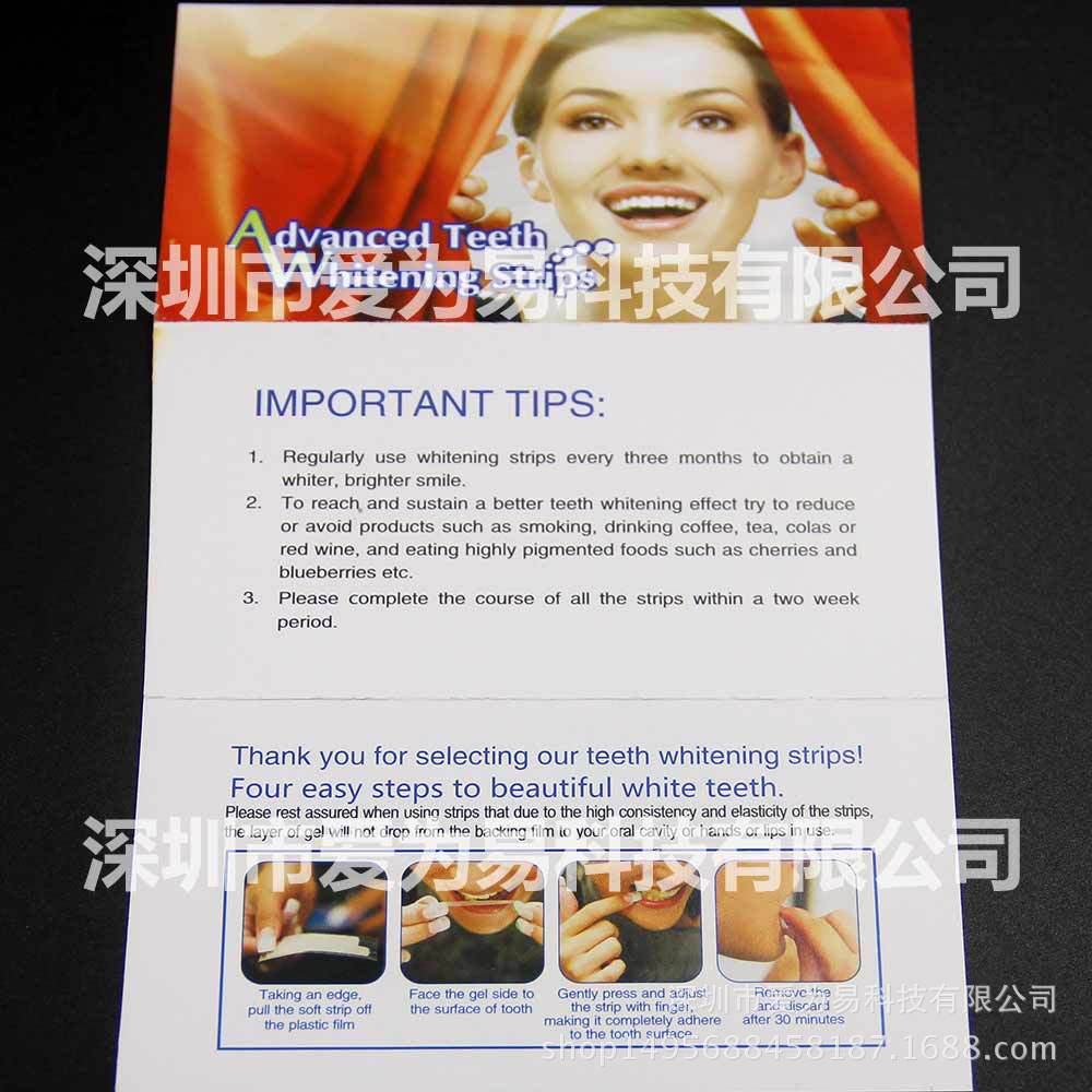外贸热销3D牙齿美白牙贴套装 英文说明书