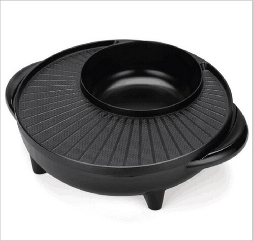 110v US, UK, China and Europe regulations household sun and moon pot multi-functional electric grill pan electric hot pot shabu-shabu all-in-one pot gift wholesale