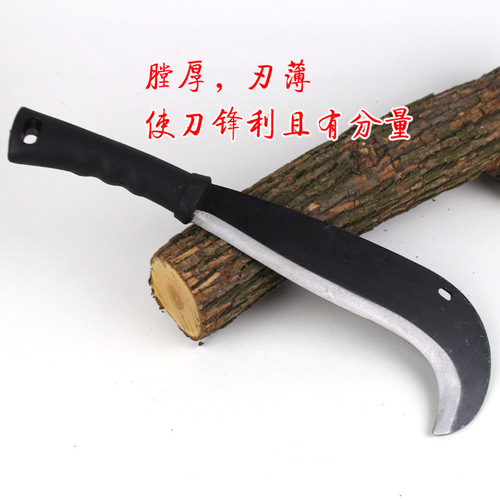 Chaiwang wooden handle manganese steel small axe, farm use cutting and chopping two-in-one knife, outdoor felling small curved knife, hook knife, sickle 