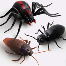 跨境儿童玩具整蛊红外线仿真遥控蟑螂电动蜘蛛蚂蚁昆虫动物玩具