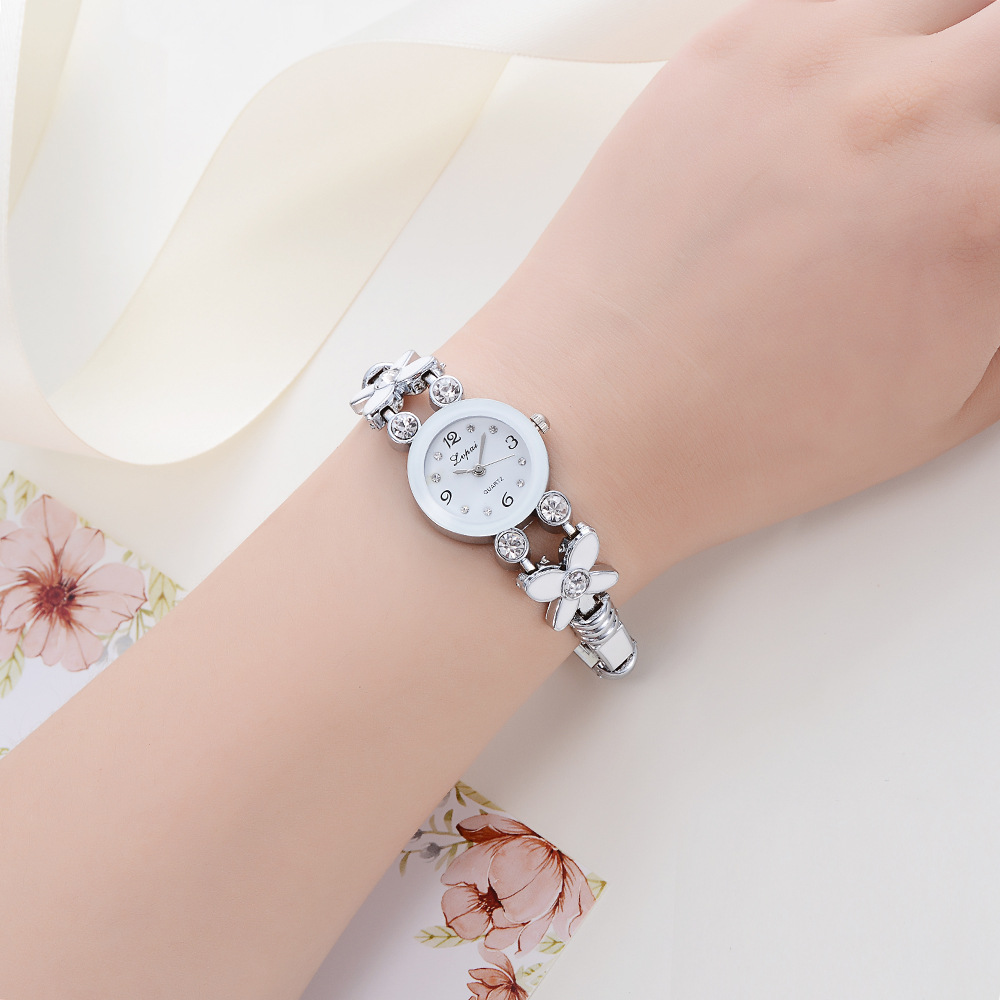 Artistic Flower Jewelry Buckle Quartz Women's Watches display picture 2