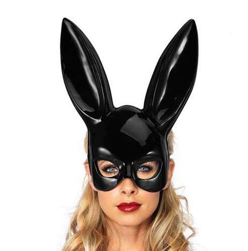 Masquerade Black Rabbit Mask Female Half Face Adult Halloween Props Party Cosplay Performance Supplies