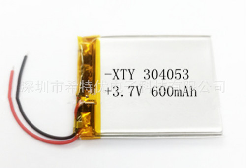 聚合物304053 3.7V 600mAh视频贺卡锂电池锂电池厂家直销