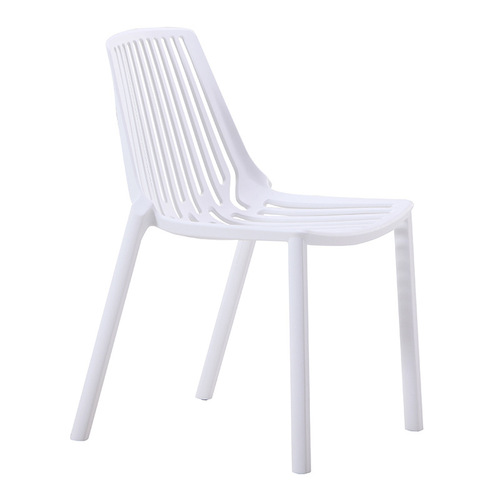 竖纹镂空北欧创意塑料餐椅简约现代工程椅餐厅家用休闲设计师椅子