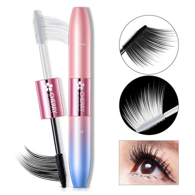 Han Chan double head, long curled eyelash cream, thick eyes, waterproof, anti sweat, no dizzy, lashes growth liquid cosmetics.